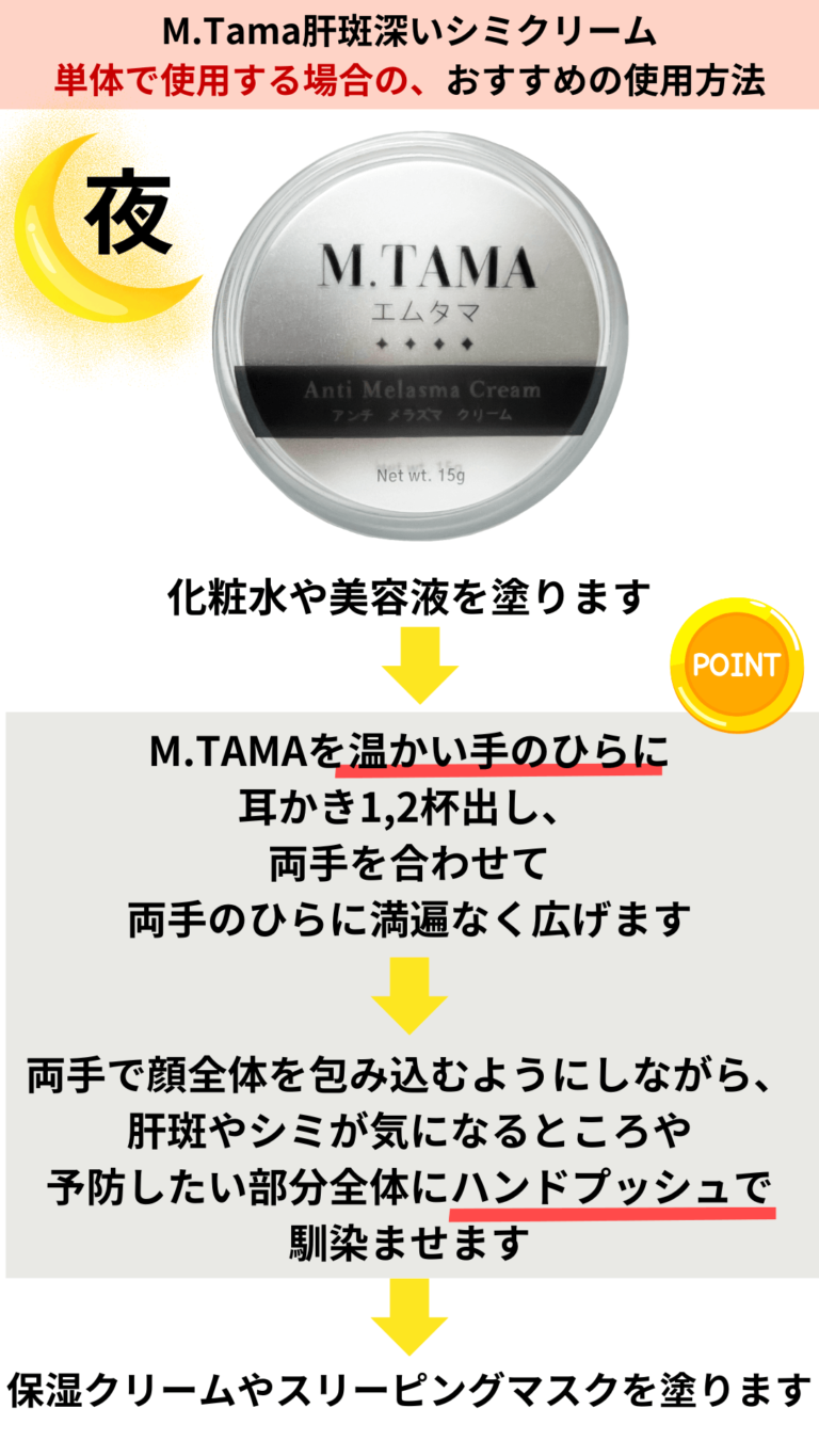 M.Tama (エムタマ) 肝斑・シミ対策クリーム | コウジ酸＆アルブチン配合