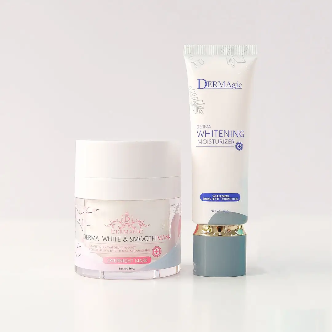★新品未使用★DERMAGIC DERMA WHITE&SMOOTH 2個 美白完ぺきセット | 昼は修復、夜は密封。24時間シミを作らせない最強ペア